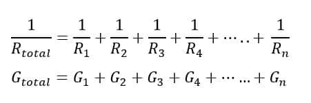 conductance formula for parallel circuit