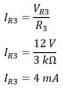 current through resistor R3 in the parallel circuit