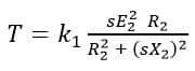 torque of a rotor under running conditions