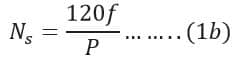 formula for synchronous speed of induction motor