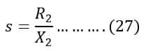 formula of slip at maximum torque of induction motor