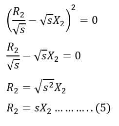 derivation for Condition for Maximum Running Torque of Induction Motor