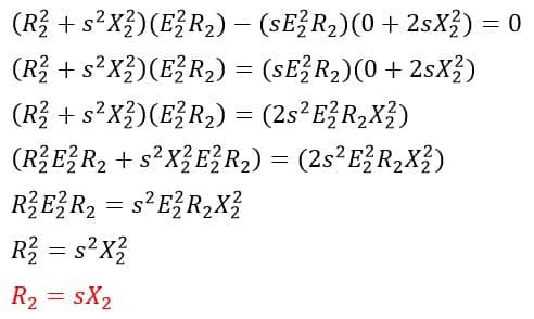 condition of maximum torque in induction motor