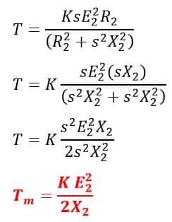 Expression for Maximum Torque