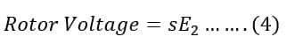 rotor voltage at induction motor running