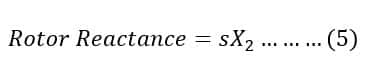 rotor reactance formula
