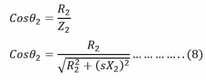 power factor of the rotor