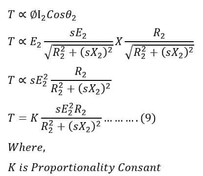 torque equation of induction motor