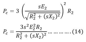 derivation of copper loss of induction motor