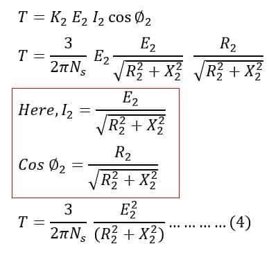 formula for starting torque of induction motor