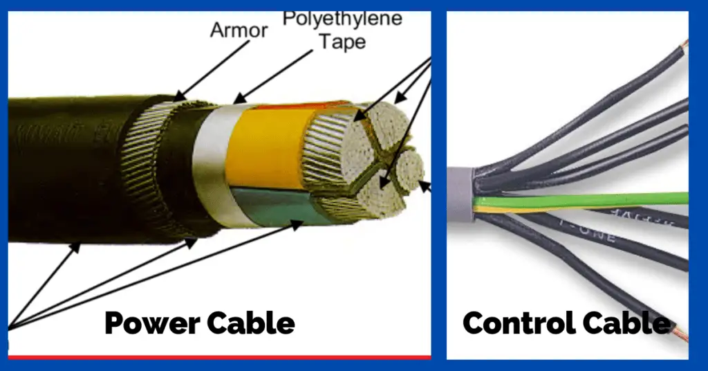Difference between Power Cable and Control Cable explained