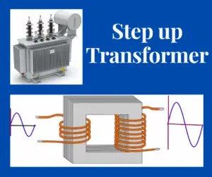 Why is a step up transformer used to transmit electrical energy?