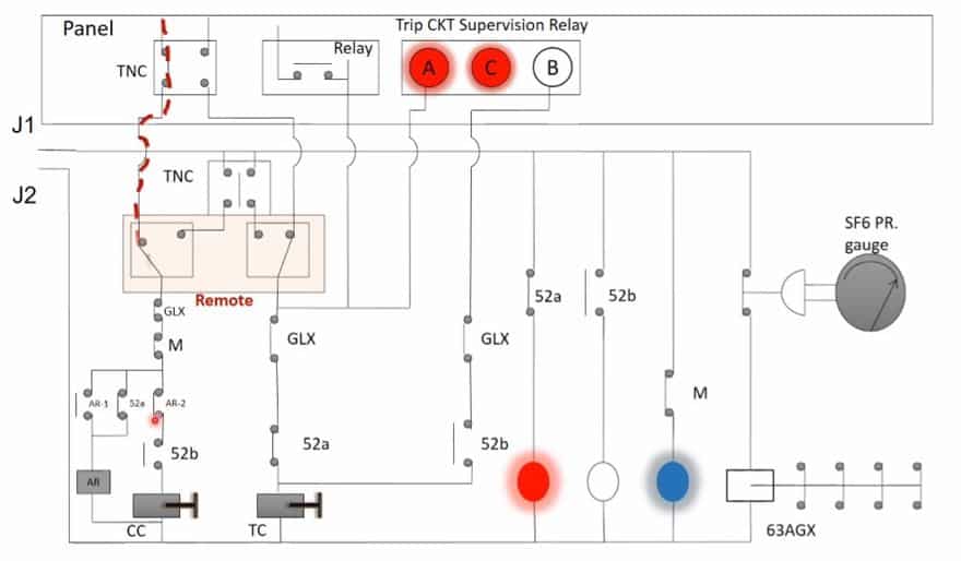 Anti-pumping relay in circuit breaker control citrcuit