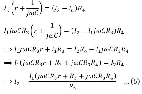 derivation of I2 in Anderson's bridge