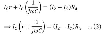 balance equation no 3 of Anderson's bridge