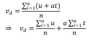 drift velocity formula derivation