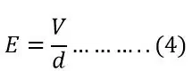 formula of electric field between the plates of a capacitor