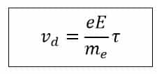 formula of drift velocity