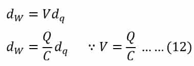 alternate method for derivation of formula of energy stored in a capacitor