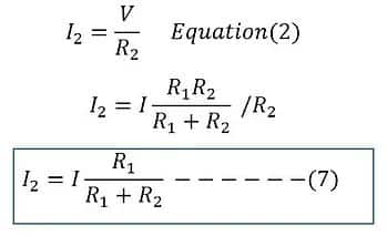 current divider formula derivation
