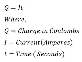 electric charge formula