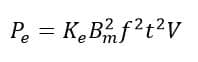 Eddy Current Loss formula