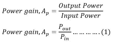 power gain formula