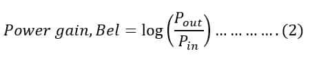 power gain in bel