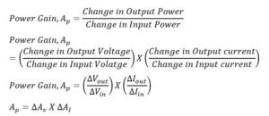 Voltage, Current and Power Gain of an Amplifier