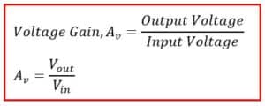 Voltage, Current and Power Gain of an Amplifier