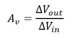 AC voltage gain formula