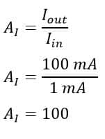 solved problem 1 on current gain