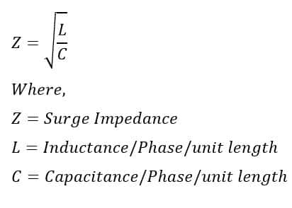 surge impedance of transmission line