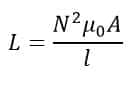 inductance formula of air core inductor