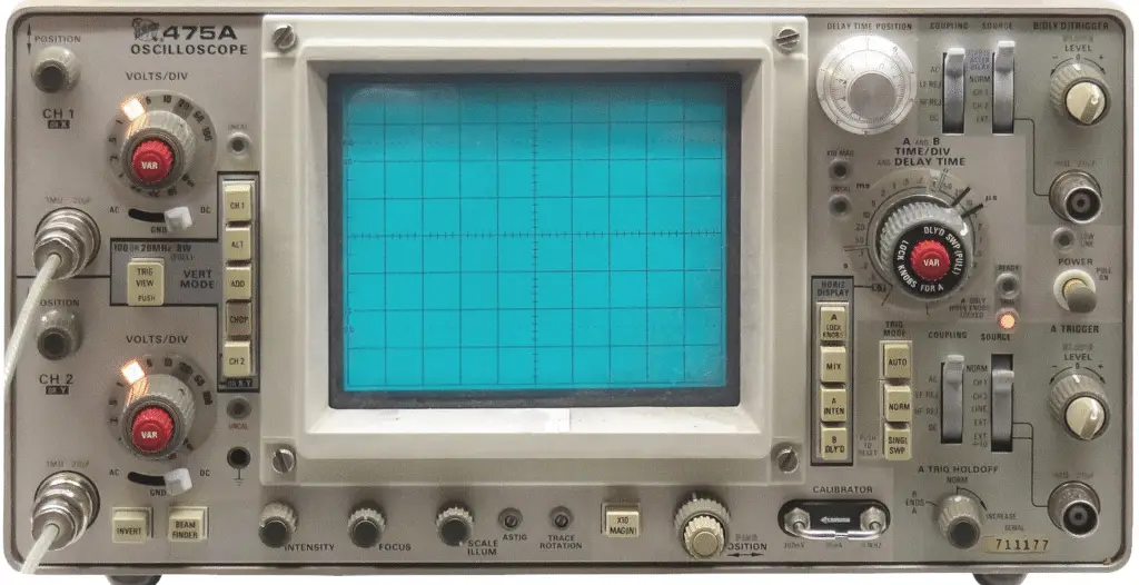 Oscilloscope or troubleshooting electrical equipment