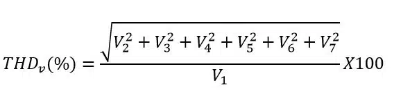 THDv(%) formula and harmonics