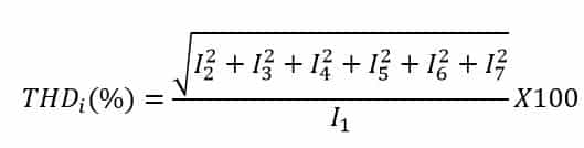 THDi(%) formula and harmonics