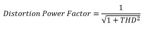 formula- how does harmonics affects the power factor