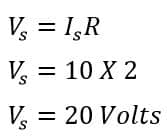 numerical on Conversion of Current Source into Voltage Source