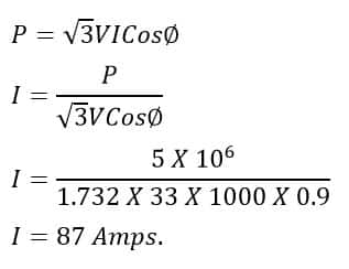 reduction of current with use of step up transformer