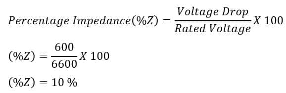 Solved Problem on Percentage Impedance of Transformer
