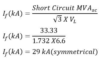 fault current calculation