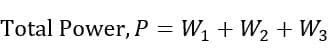 total power formula of three wattmeter method