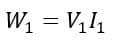 formula of Electric power consumed in phase 1