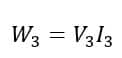 formula of Electric power consumed in phase 3: