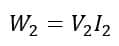 formula of Electric power consumed in phase 2: