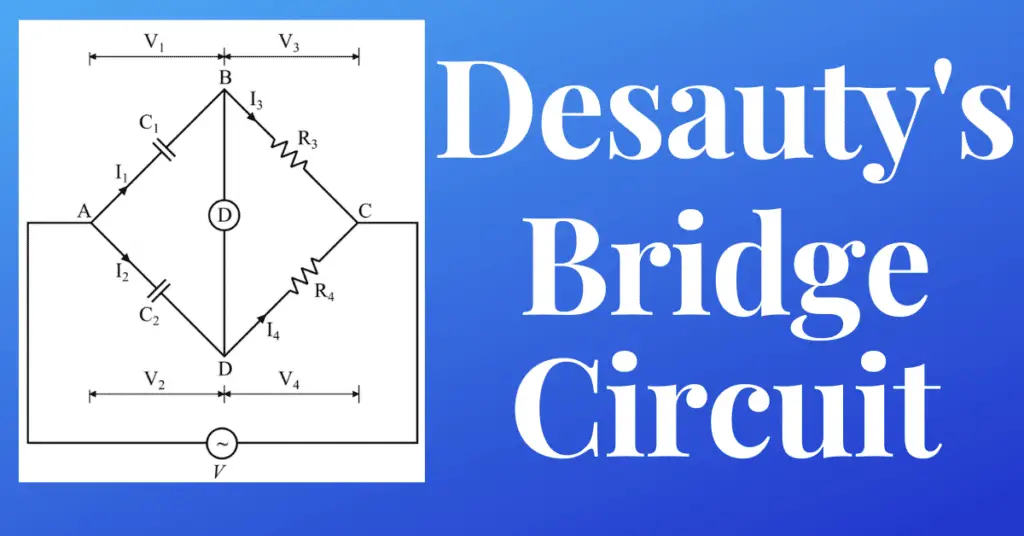 Desauty's Bridge & Modified Desauty's Bridge- Circuit & Phasor Diagram