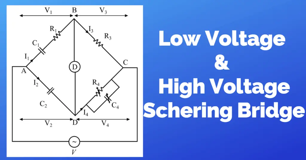 Schering Bridge- Low Voltage & High Voltage Schering Bridge