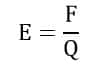 formula of electric field