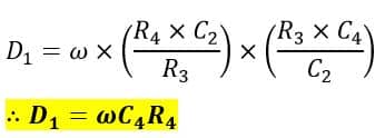 dissipation factor formula of Low Voltage Schering Bridge